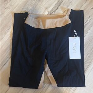 TAVI Black and Tan Leggings